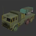 Military Green Heavy Duty Truck Featuring Large Launch System And Equipment