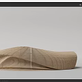 Modern Reception Desk Curved Desk Front Desk 3d model