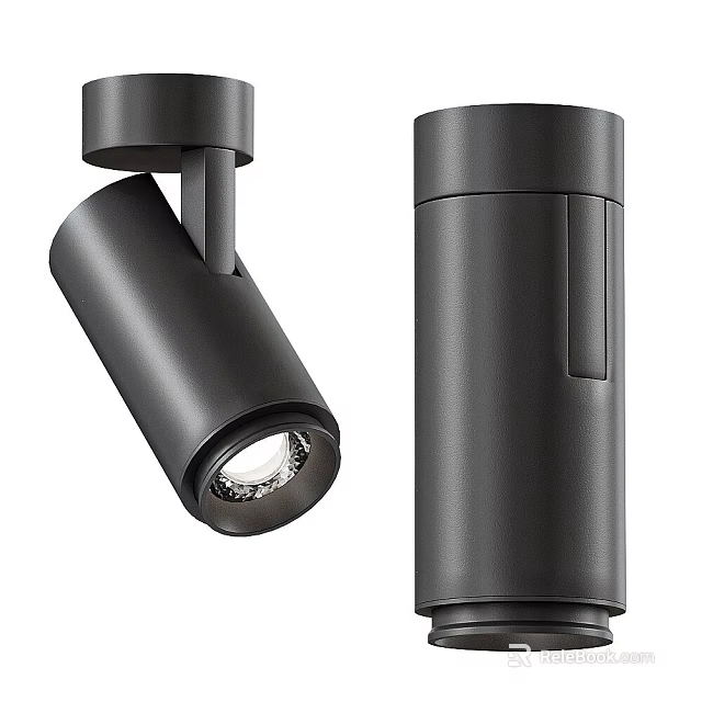 Sleek Modern Black Downlights And Spotlights With Stylish Design For Indoor Lighting 3d model 