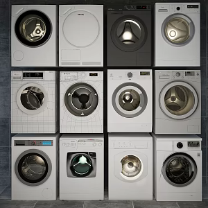 Modern washing machine washing machine combination 3d model