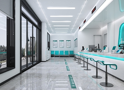 Modern Business Hall 3d model