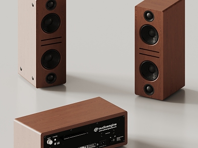 Solid wood stereo model