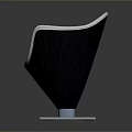 Modern White And Black Chair With Sleek Square Metal Base Design