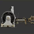 Professional Industrial Machinery With White Structure Mechanical Components And Metal Parts