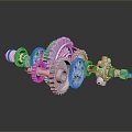 gear large gear small gear cast iron gear internal gear external gear bevel gear 3d model