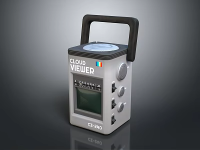 Modern Cloud Storage Cloud Video Browser Computer Device Cloud Video 3d model