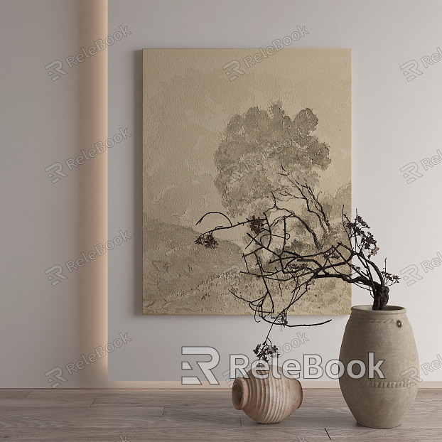 Quiet abstract paintings model