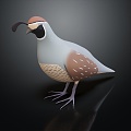 Modern cuckoo bird bird cartoon bird 3d model