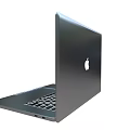 Modern Sleek Silver Laptop With Vibrant Colorful Abstract Display Screen