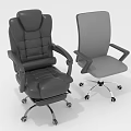 Ergonomic Office Chairs With Black Leather Gray Mesh And Rolling Wheels Design