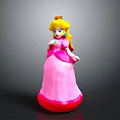 Cute Princess Doll With Pink Long Dress Golden Crown And Blue Eyes