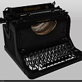 Vintage Black Mechanical Office Appliance Typewriter With Barlettsouffe Brand And Classic Design
