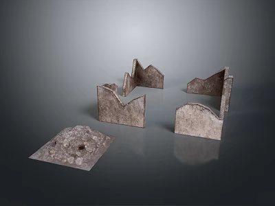 Scenic Mountain Landscape With Natural Rock Formations And Rough Textured Terrain 3d model