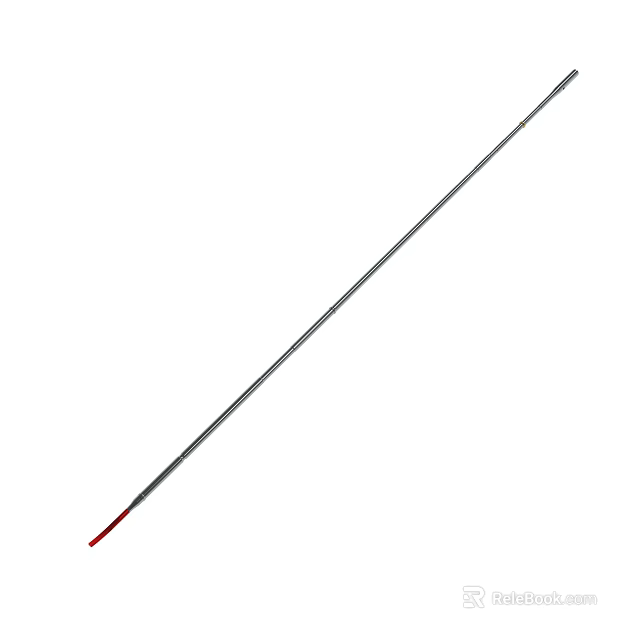 Long Metal Rod With Red Tip Suitable For Various Industrial Applications 3d model 