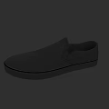 Black Slip On Shoes With Minimalist Design For Casual Everyday Wear