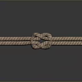 Durable Striped Brown And White Rope With Secure Knot For Daily Household Use