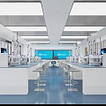 modern experimental classroom 3d model