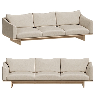 Three-seat sofa 3d model