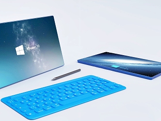 Modern Tablet Laptop 3d model