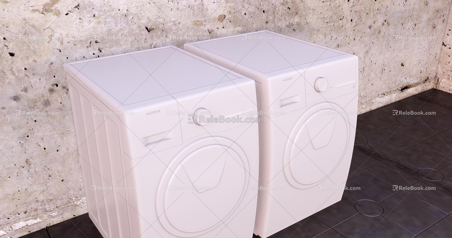 Modern washing machine 3d model