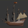 Modern Sailing Cartoon Sailing 3d model