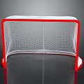 Ice Hockey Goal Sports Equipment Red Frame White Netting Sturdy Design