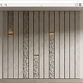 Modern background wall machine planed stone background wall 3d model