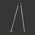 Commercial Equipment Tripod Stand With Adjustable Metal Legs Blue Connector And Stable Base Support