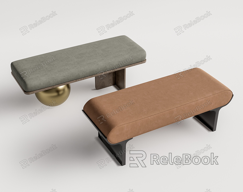 Modern sofa stool bench combination model