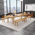 Modern Conference Table and Chair Conference Table 3d model