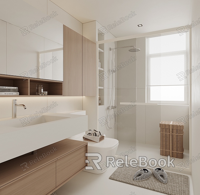 Toilet Bathroom Toilet WC Public Toilet Toilet Bathroom Shower Room Toilet Washbasin Shower Partition Shower Room model