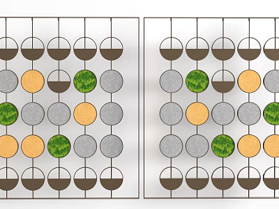 Modern art partition metal partition company partition screen partition 3d model