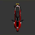 Red Sporty Motorcycle with Black Accents and Modern Sleek Body Design