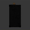 Portable Black Electronic Speaker With Brown Handle Mesh Design And Sticker