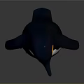 Cute 3D Penguin With Black And White Feathers Orange Beak And Feet