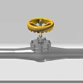 Industrial Hardware Tools Manual Valve With Yellow Handwheel And Gray Body