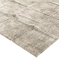Square Woven Rug With Natural Beige Tone And Textured Pattern For Home Decor