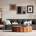Modern Sofa Coffee Table Combination Middle Ancient Sofa Coffee Table Combination 3d model