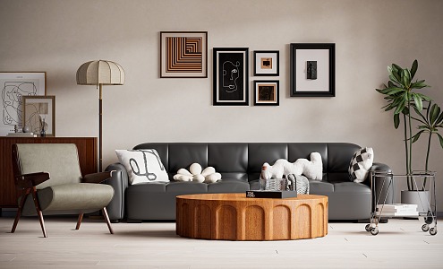 Modern Sofa Coffee Table Combination Middle Ancient Sofa Coffee Table Combination 3d model