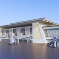 Aksu Railway Station Building Exterior With Modern Facade And Louvered Window Design