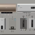 Household Electrical Appliances Wall Mounted Water Heaters With Digital Display Haier Midea