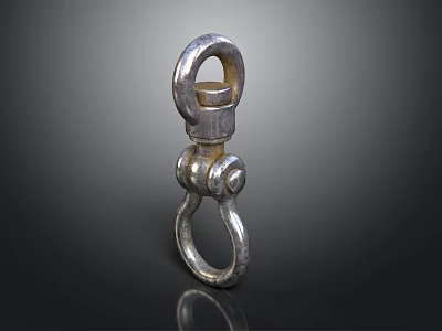 Metal Hanging Connector Equipment With Double Rings And Bolt Structure 3d model