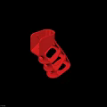 3D Printed Red Human Organ Scaffold With Porous Biomedical Structure Design