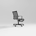 Modern Black Mesh Office Chair With Adjustable Height And Rolling Wheels 3d model