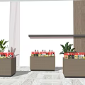 modern container shelf 3d model