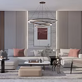 Modern Sofa Coffee Table Combination Sofa Combination 3d model