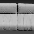 Modern Gray Leather Sectional Sofa With Stitch Details For Living Room