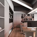 Modern Public Office Space With Open Layout Desks Ergonomic Chairs Bookshelves And Large Windows