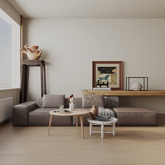 Modern three-seat sofa 3d model