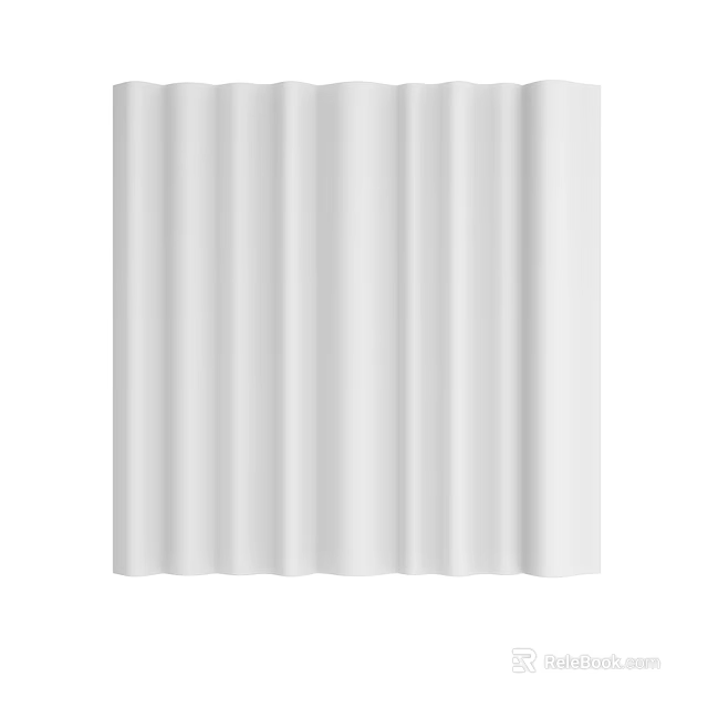 White Wall With Vertical Striped Texture For Modern Interior Design 3d model 